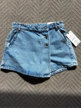 Zara Light Blue Denim Mini Skort